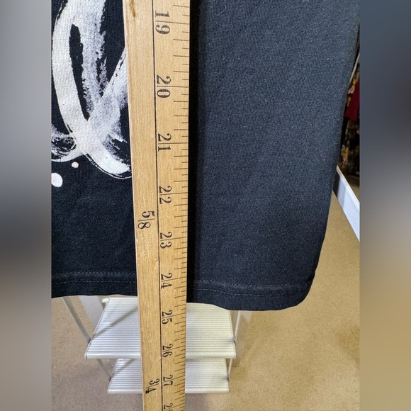 Nike slim fit women’s small t-shirt with multiple Nike graphic black with white - Picture 5 of 8